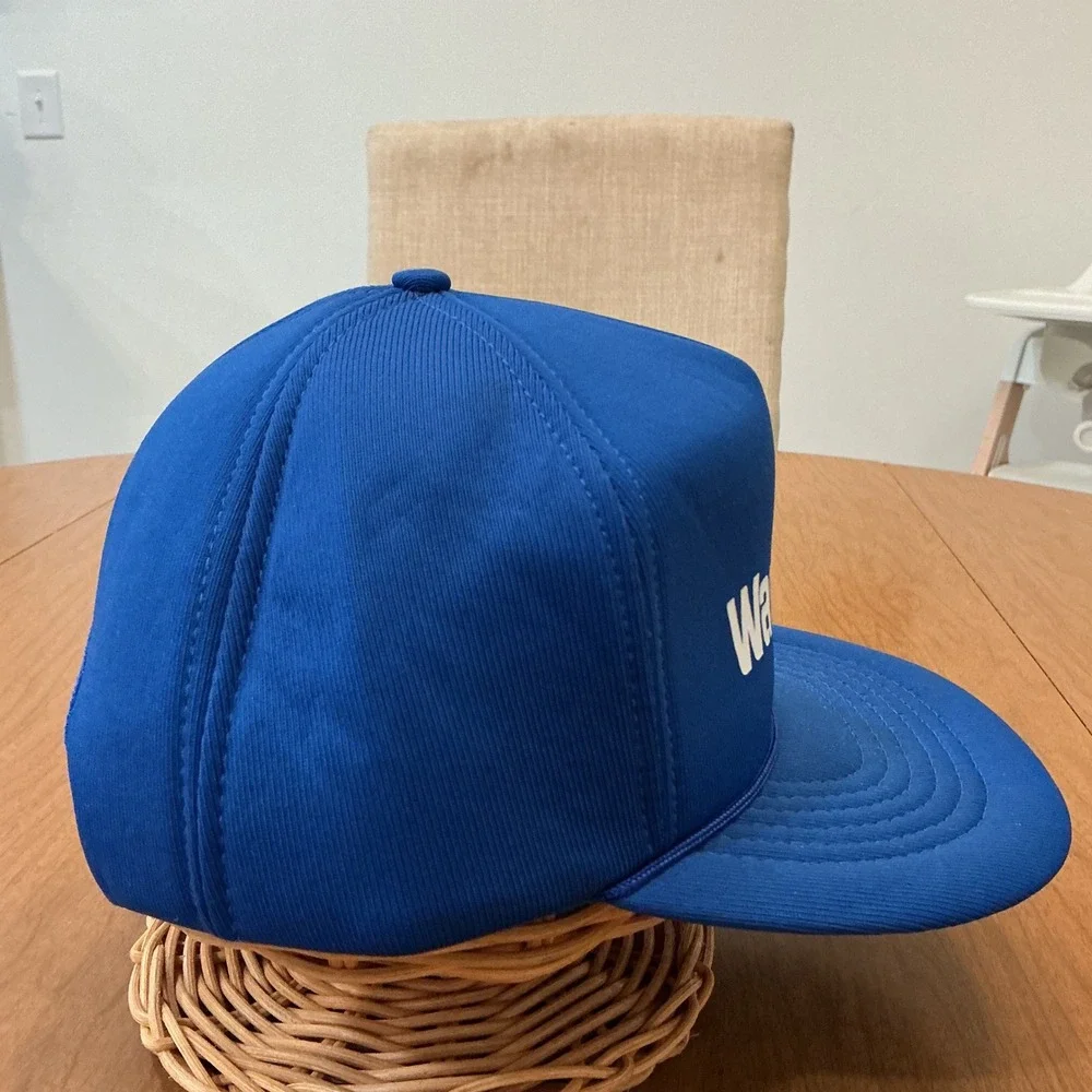 VTG 90s 80s Wachovia Bank Trucker Hat OSFA Blue Snapback Rare Promo Rope